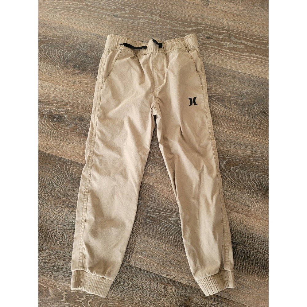 Hurley Boys Khaki Tan Jogger Pants Elastic Waist Drawstring Size 5/6 #6